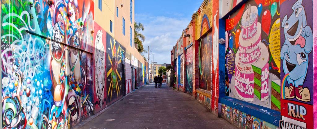 Street art at Clarion Street, Mission, San Francisco, California, USA