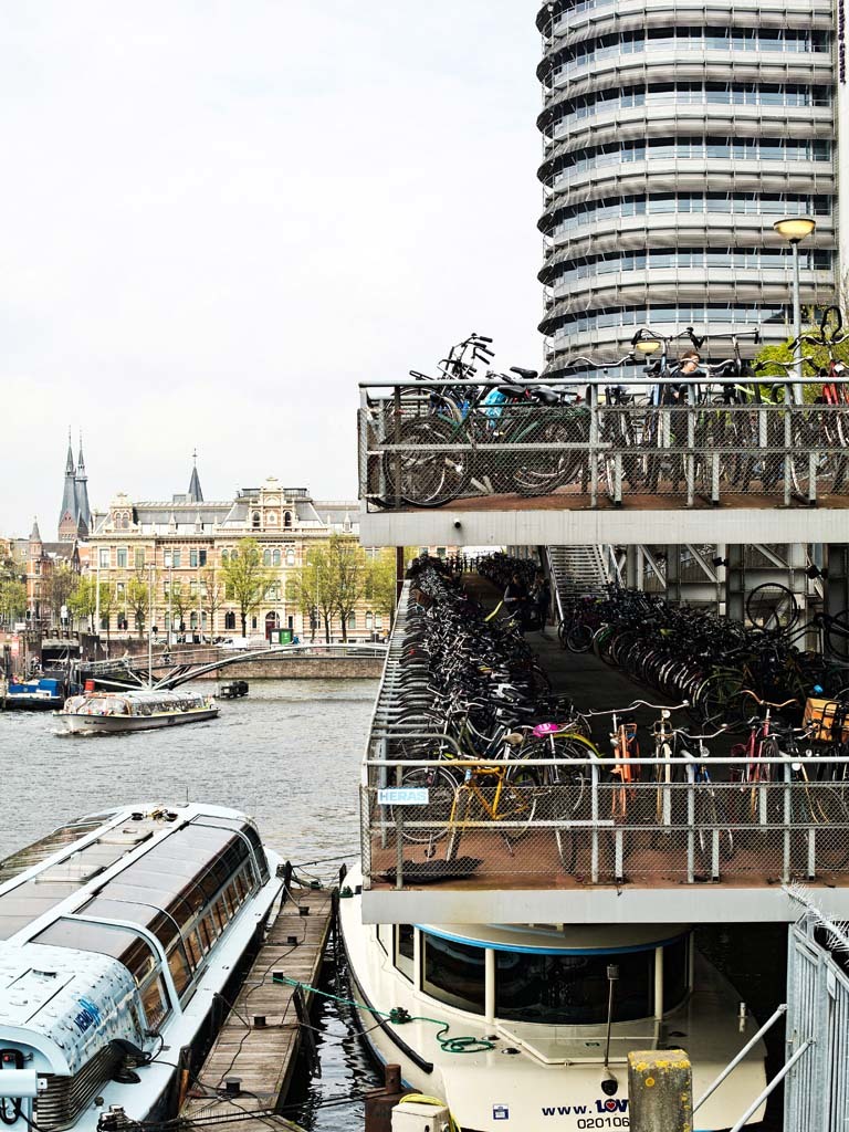 Bike parking at Central Station, built as temporay lot by architect Don Murphy