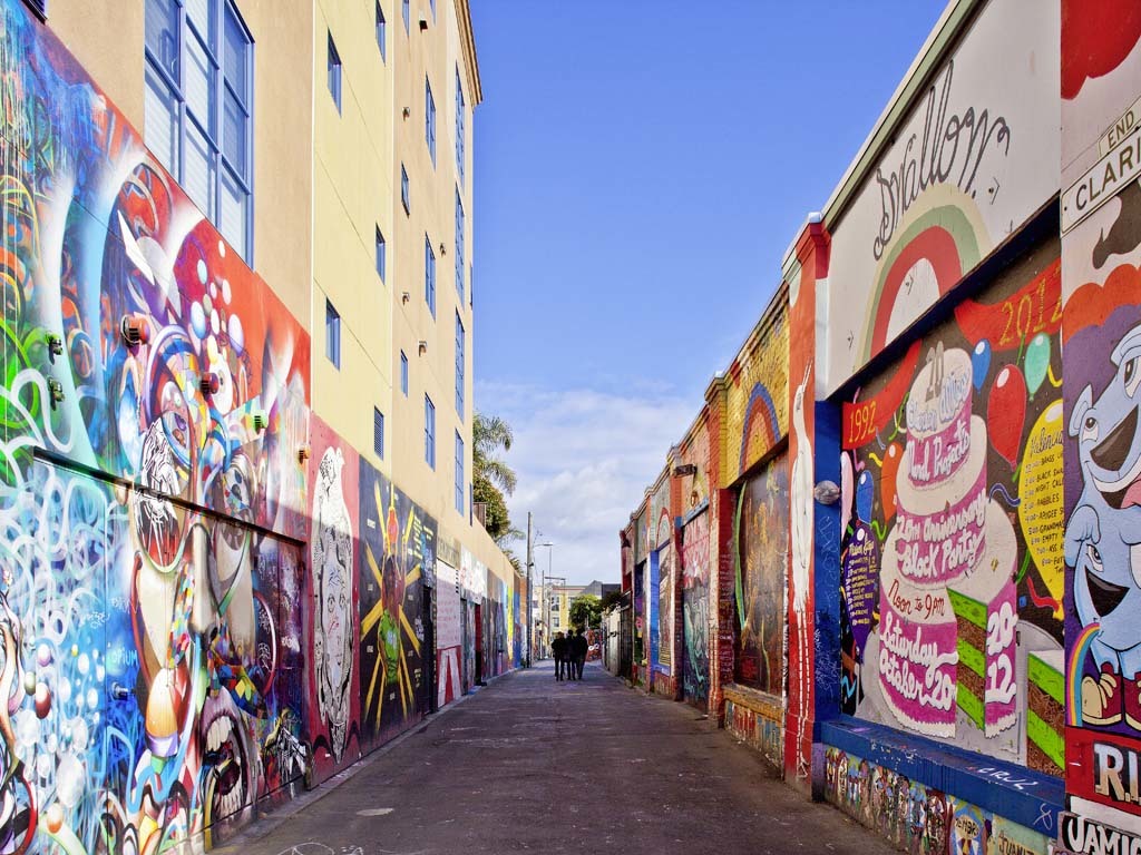 Street art at Clarion Street, Mission, San Francisco, California, USA