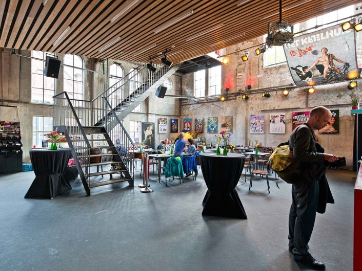 Cinema in former factory at Wester Gasfabriek showing independ movies