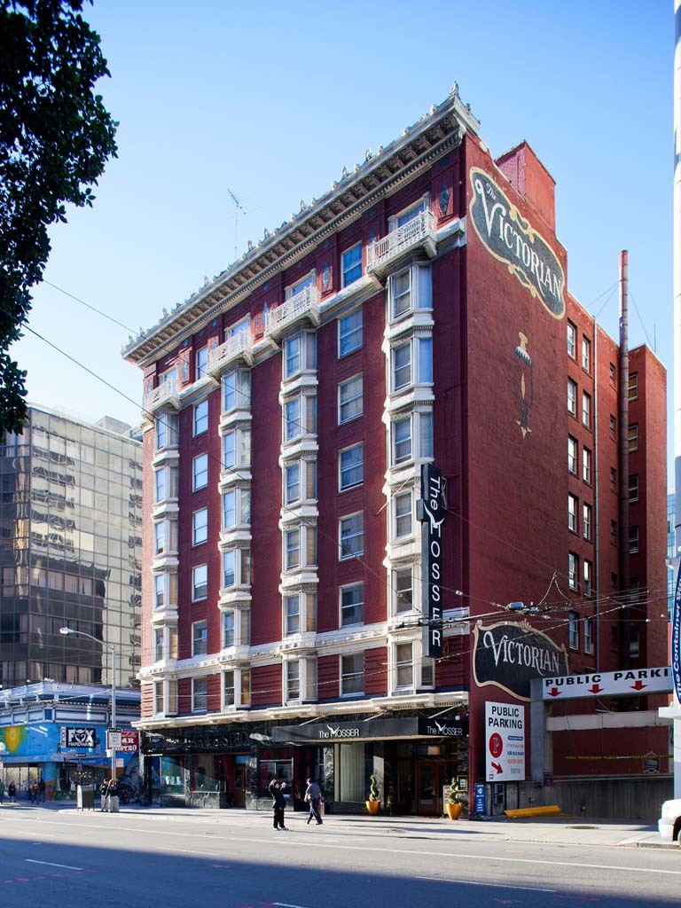 Mosser Hotel facade, San Francisco, California, USA