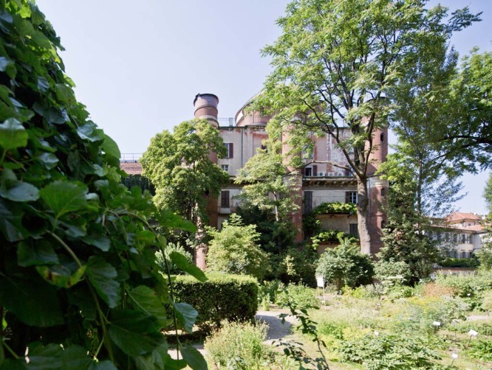 Green oasis in the center of the city and backyard of the academy of arts